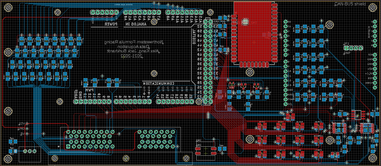 Screenshot of DAQ PCB layout